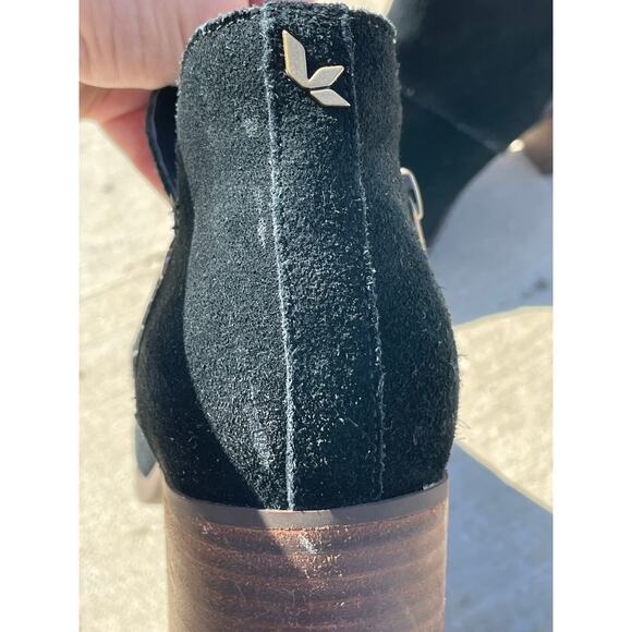 Koolaburra by UGG Sofiya Black Suede  Leather studded ankle boot 6 MOTO BOHO - Picture 5 of 9